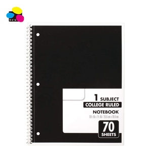 6パックの色の品揃え8x10-1/2インチ70枚1-書くための大学の規則が付いている主題のノートブック - Product Image 1
