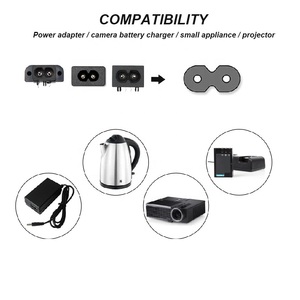 IEC320 C82ピンオスプラグ電源ソケットコネクタAC250V2.5Aネジマウントアダプタ - Product Image 2
