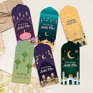 Yeni 6 adet kağıt ramazan hediye hari <span class=keywords><strong>raya</strong></span> aidil fitri kutusu ramazan süslemeleri 2025 eid abayas para çantası