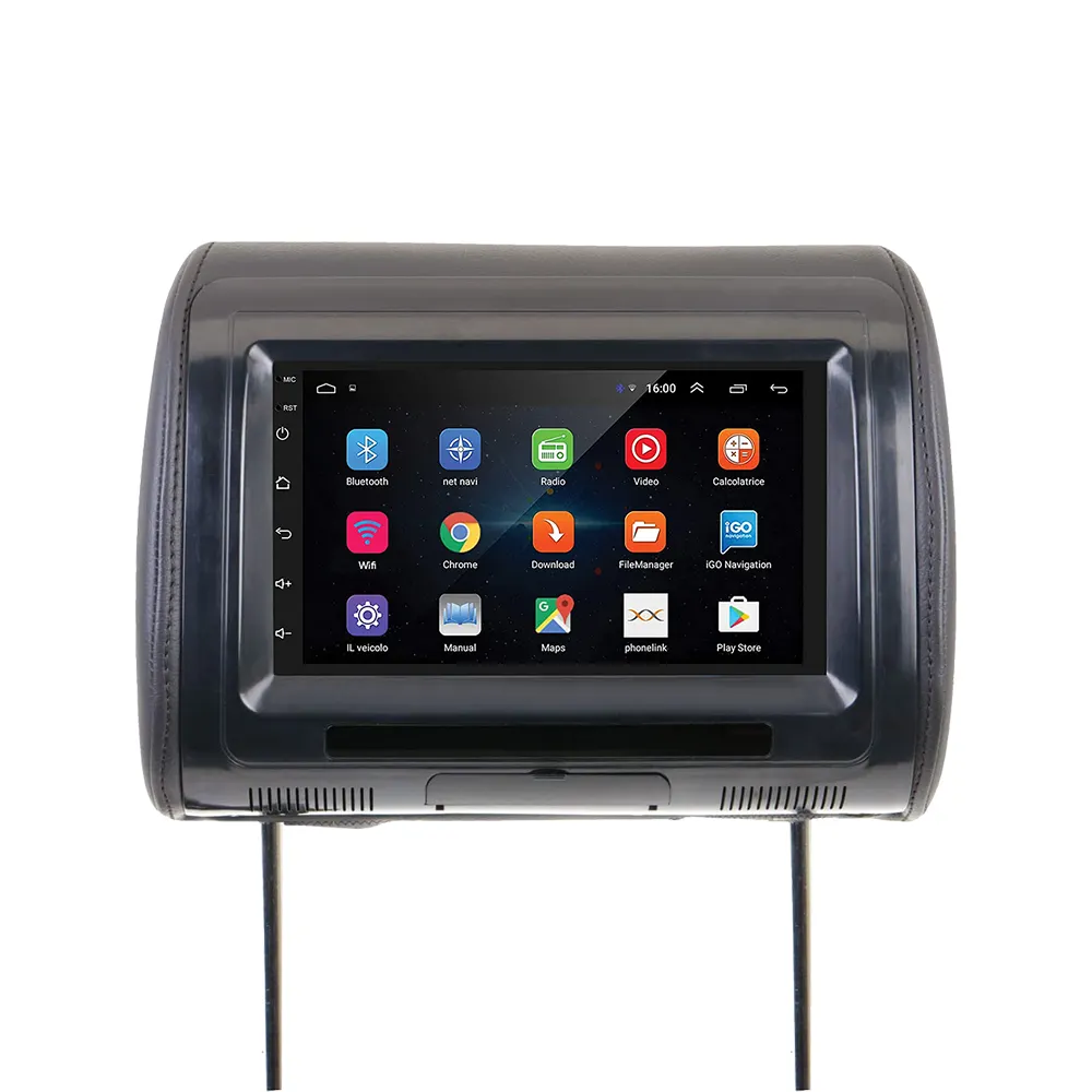 Monitor para reposacabezas de coche, dispositivo con reproductor de DVD, auriculares, Android, HDMI, sistema de entretenimiento, TV, 12 pulgadas