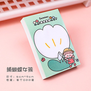 自有标签定制漂亮便签垫文具标签卡通猫女孩便签 - Product Image 6