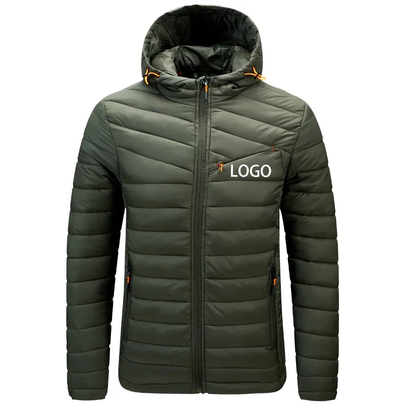 Abbigliamento invernale Plus Size cappotto Multi tasche con cappuccio giacca cinque colori con cerniera cappotto Casual da uomo piumino personalizzato piumino