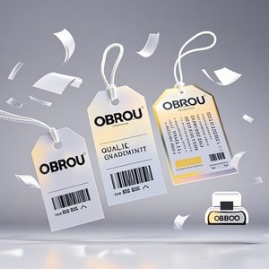 Obrou מהיר מותאם אישית מהיר למחרוזת חבל התג מתלה תגי לתלות תגים שחור Uv הדפסת נייר אריזה שירותי הדפסה