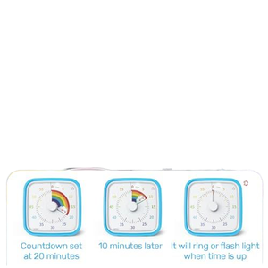Timer visivo silenzioso con luce notturna-Strumento di gestione del tempo del conto alla rovescia di 60 minuti per la casa, la scuola e il lavoro - Product Image 2