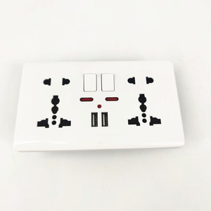 Enchufe Universal internacional, enchufe de pared Usb con 5 agujeros, doble puerto Usb, toma de corriente de cargador - Product Image 4