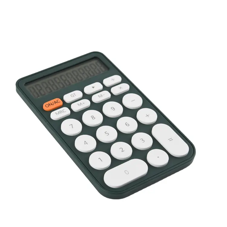 Mini calculatrice de poche portable simple de dessin animé de bureau d'école de haute qualité en gros bon marché