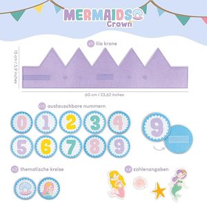 Özel bebek çocuklar doğum günü taç hissettim 1st doğum günü taç Mermaid temalı bir doğum günü partisi şapka