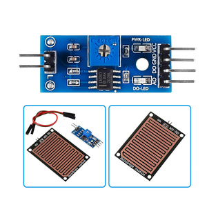 Para LM393 Sensor de gotas de lluvia Sensor de humedad del tiempo Módulo de sensibilidad a la humedad Placa niquelada 3,3-5V para Arduino - Product Image 6