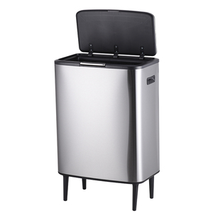 60L Stainless Steel Trash Bin Rubbish Household Trash Can with Soft Close