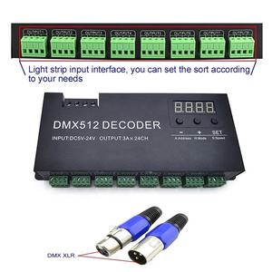 4 * 6A 24-канальный DMX512 RGBW светодиодный контроллер декодер диммер драйвер PWM руководство для 5050 RGBW светодиодные полосы - Product Image 1