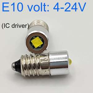 P13.5S P13 5S E10 3W 3V 4.5V 6V 18V LED Lamp Bulb Replacement Flashlight Torch Bulb with Emergency <strong>Light</strong> Works with CD Cells - Product Image 6