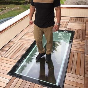 バルコニーパティオ防水電動開口部引き込み式スライド天窓アルミ合金自動天窓 - Product Image 3