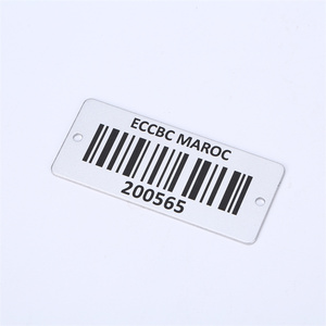 Etiqueta de activos de propiedad láser códigos de barras QR personalizados Impresión de metal Etiqueta de códigos de barras QR con pegatina de serie - Product Image 1