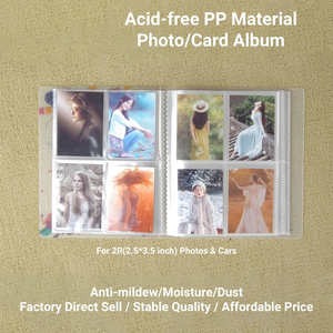 PP Transparent <strong>Photo</strong> Album with 4-Grid Design Holds 160 <strong>3</strong>-Inch 2R <strong>Photos</strong> and Cards Customizable Logo and Pattern Options - Product Image 2