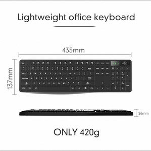 104-Key Multimedia Slim 2.4G <strong>Wireless</strong> <strong>Keyboard</strong> and Mouse Combo Silent Design for PC <strong>Computer</strong> in Stock - Product Image 2
