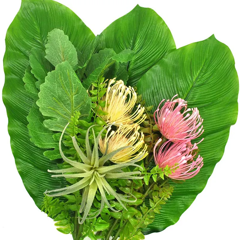 Plante verte en fleurs, 1 pièce, matériel d'arrangement floral, feuille de bananier, beauté, accessoire pour Photo