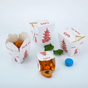 厦门新到面食纸盒外卖包装盒熊猫快递中餐外出走红馆集装箱 - Product Image 1
