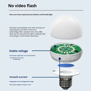 充電式スマートリモコン調整可能色温度LED電球LEDライト移動可能緊急電球家庭用 - Product Image 3