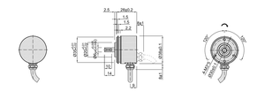 PGS38 solido albero 6mm 1024ppr subacqueo Encoder ottico angolare alta tenuta e resistente alla corrosione - Product Image 5