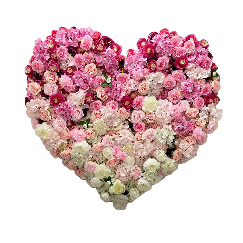 En forma de corazón rosa