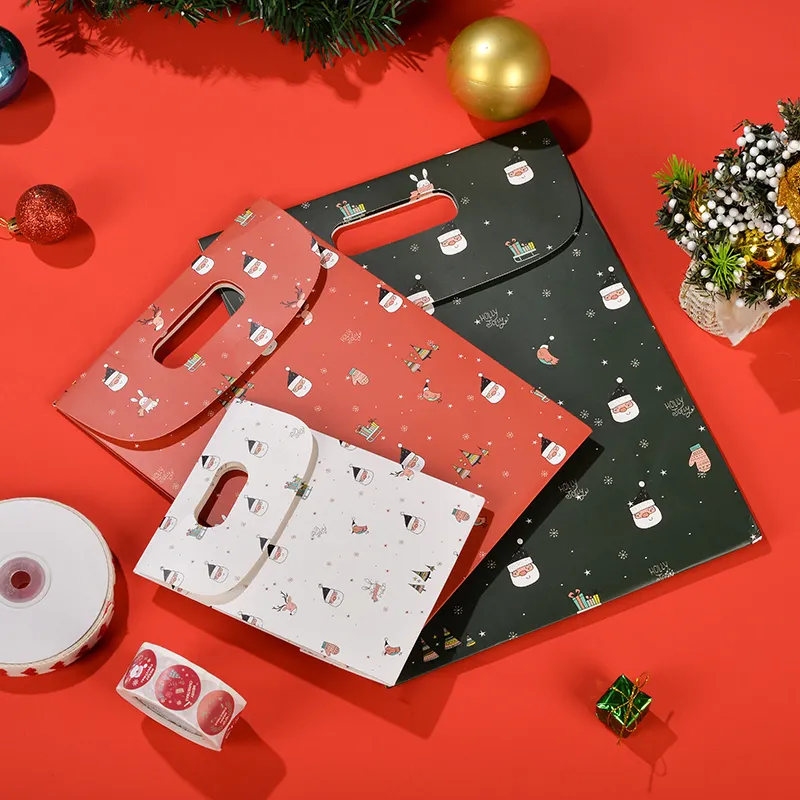 जौ कस्टम फ्रेंडली प्रिंट बड़े शिल्प टोटे शॉपिंग बैग फैंसी क्रिसमस उपहार पेपर बैग के साथ पैकेजिंग