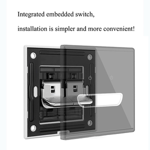 家の改善のための1/2/3/4ギャング1/2方法強化ガラス壁ライトトグルスイッチ - Product Image 6