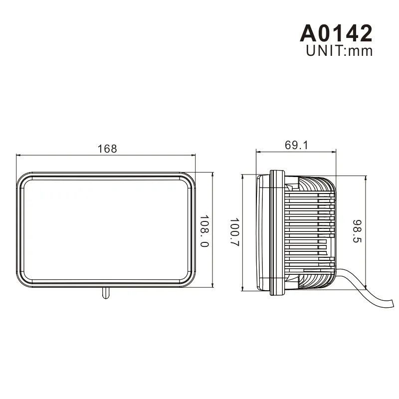 40 Wát 4x6 inch NHÔM VUÔNG Led Đèn Pha sáng mát ánh sáng trắng cho trang bị thêm sử dụng cho fendt Hươu mô hình