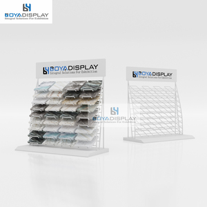 Boya bán buôn ba hàng khe cắm thạch anh Granite gạch đá cẩm thạch đá mẫu bàn Countertop Tabletop Rack hiển thị/Đứng - Product Image 6