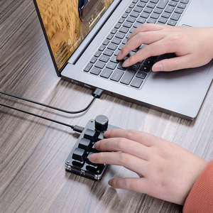 Programador de teclado de perilla personalizado, Macro, RGB, 3 teclas, copia de pasta, Mini botón, Photoshop, Gaming, mecánico, Hotswap, Macropad