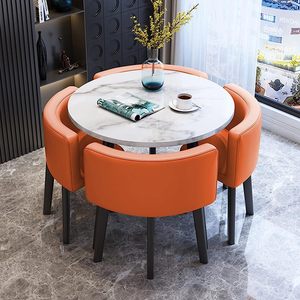 高級木製ダイニングテーブルセット椅子付きダイニングテーブルセット家庭用食器ダイニングテーブル - Product Image 3