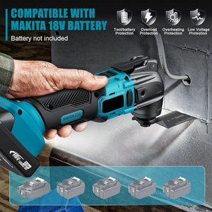 Strumento oscillante Cordless per batteria Makita 18V, strumento motore Brushless a velocità variabile 6, Kit Multi utensile oscillante - Product Image 2