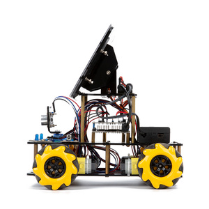Control de aplicación WiFi con energía Solar, Kit de coche Robot educativo basado en Sensor de evitación de obstáculos de accionamiento multidireccional para Arduino