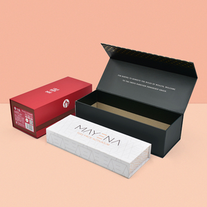 Thanh Lịch bóng màu hộp quà Tặng lá vàng chi tiết biểu tượng tùy chỉnh cá nhân vận chuyển hộp các tông hộp giấy đám cưới - Product Image 3