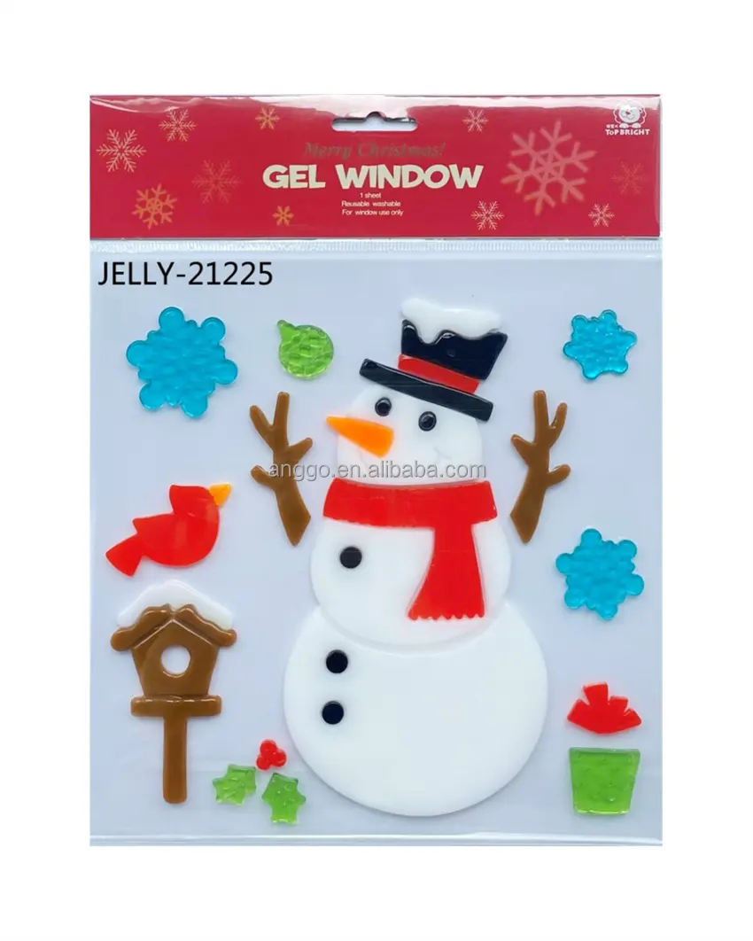 Décorez les petites fenêtres classiques de vacances divers modèles autocollant personnalisé décoratif de dessin animé de Noël