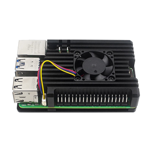 <strong>Raspberry</strong> <strong>Pi</strong> 5 Aluminum <strong>Case</strong> Metal Shell with Cooling Fan Silicone Heatsink Active Passive Cooling Radiator Cooler For RPi 5 - Product Image 1