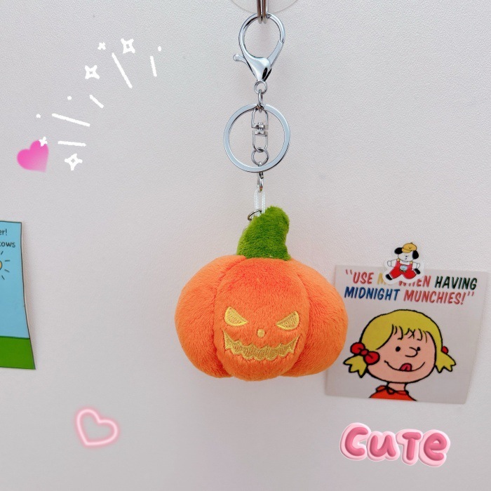 Yellow Devil Pumpkin -Lobster Clasp