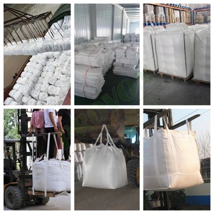 1000kg Saco Jumbo PP Saco Tecido Sling para Cimento & <span class=keywords><strong>Bulk</strong></span> Materiais com Bicos Fácil Manuseio Fruit Rice Embalagem Modelo Plain