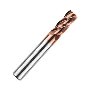 55 derece yuvarlak burun Tungsten çelik karbür freze kesicisi 4 - Edge End Mill dairesel ark parmak freze çakısı freze kesicisi torna makinesi aracı - Product Image 1