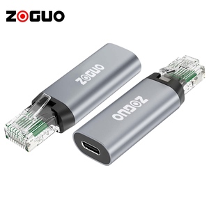 ZOGUO 1000MBPS以太网端口转换器RJ45公C型母适配器新型网线连接手机笔记本电脑USB C - Product Image 1