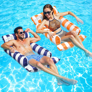 Tùy Chỉnh Hồ Bơi Float Dành Cho Người Lớn Bơi Hồ Bơi Nổi Di Động Bơi Phòng Chờ Ghế Đa Năng Inflatable Sọc Nước Võng - Product Image 1