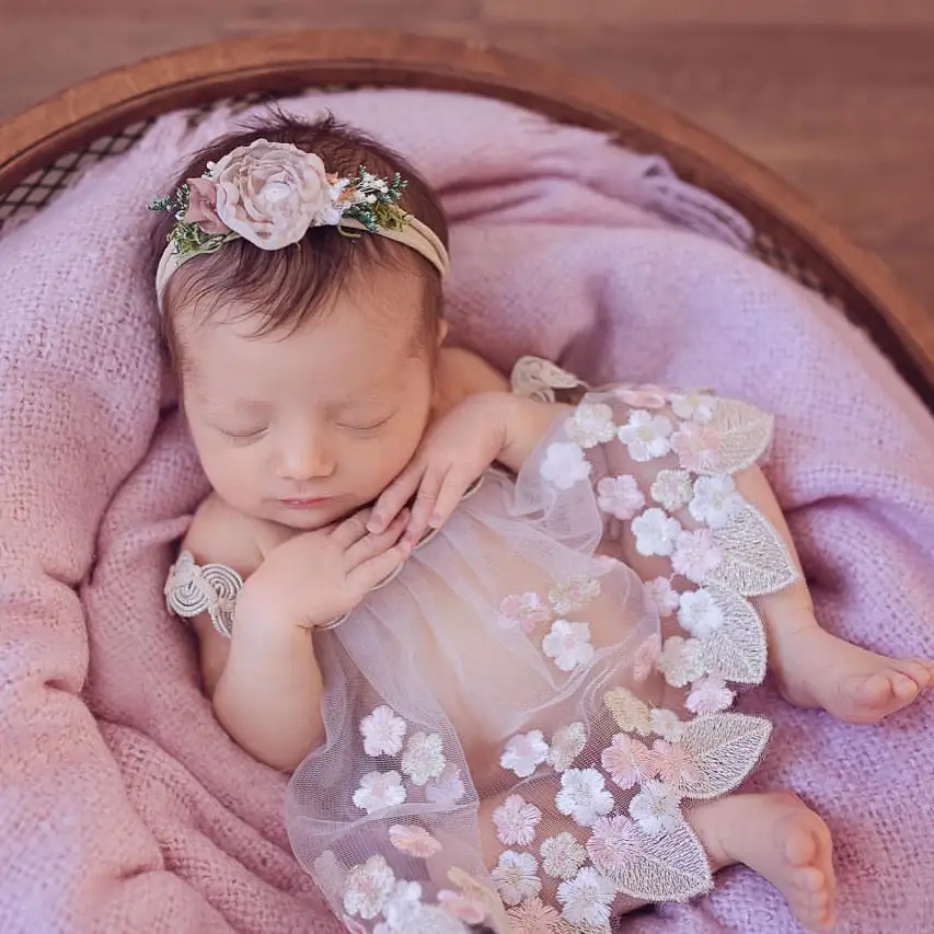 Body hecho a mano para recién nacido, accesorios Flokati, sesión de fotos de bebé para estudio, bordado, vestido de encaje de princesa