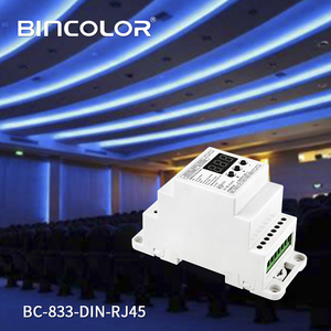 833-DIN DMX декодер 3CH DIN рейка RJ45 DMX декодер для Rgb Светодиодные полосы управления - Product Image 2