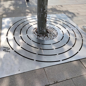 流行图案树格栅易于安装便宜的金属树格栅雨格栅 - Product Image 6