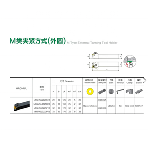 Độ chính xác cao CNC Lathe chủ tùy chỉnh mô hình mrgnr/l2020k12 mrgnr/l2525k12 mrgnr/l3232m12 mrgnr/l4040r12 cho công cụ chuyển - Product Image 4
