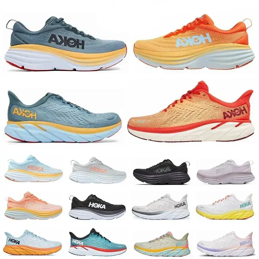 Scarpe Running Hokas scarpe Carbon Outdoor uomo donna Bondi 8 ammortizzazione leggera scarpa lunga Runner uomo donna Lifestyle Yakuda