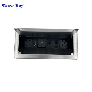 Toma de corriente de mesa de conferencia integrada, con Control USB, abatible hacia arriba - Product Image 2