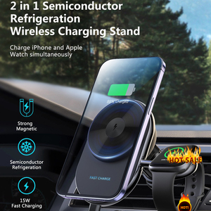 Car Accessories 2024 S15 KC PSE Semiconductor Cooling Fan <strong>2</strong> <strong>in</strong> <strong>1</strong> Magnetic Wireless Car Charger Mount for iPhone 16 Apple Watch - Product Image 5