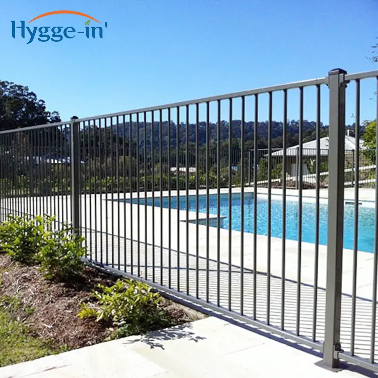 Black Stainless Steel Iron Around Security Swimming Pooles Fence