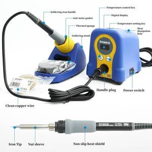 Cımbız ve bıçak ipuçları ile 70W 50/60HZ FX-888D dijital lehimleme istasyonu ince işçilik hafif pürüzsüz ergonomik tasarım - Product Image 4