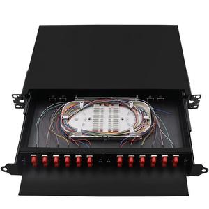 高质量FTTH/FTTX 19英寸FC/Sc/St/LC拉动式SPCC光纤ODF机柜光纤配线架24端口接线盒 - Product Image 1